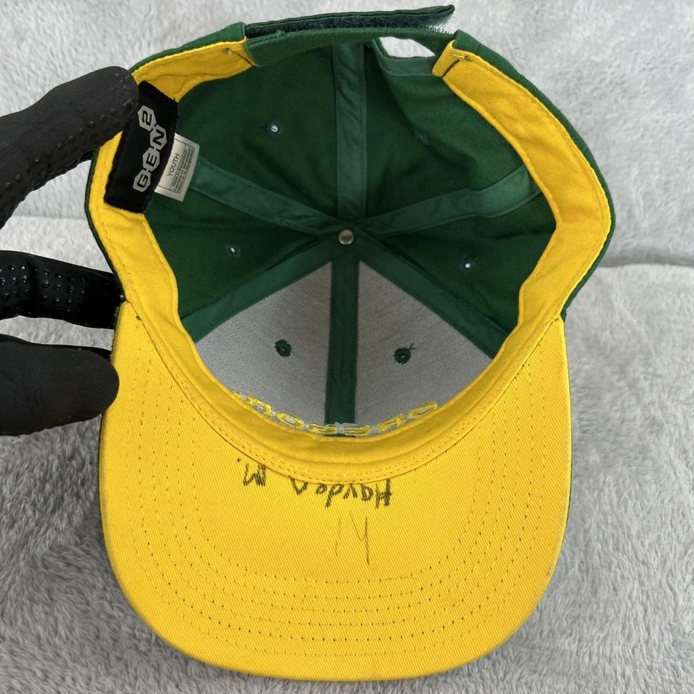 Gen 2 Oregon Ducks Embroidered Hat Youth Green Yellow NCAA Adjustable Kids Cap